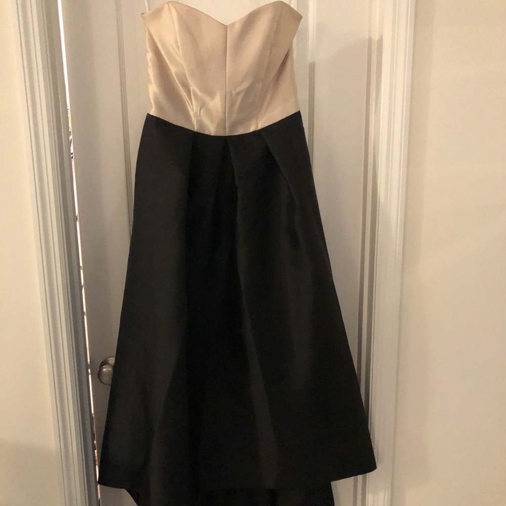 Beautiful tan and black formal gown